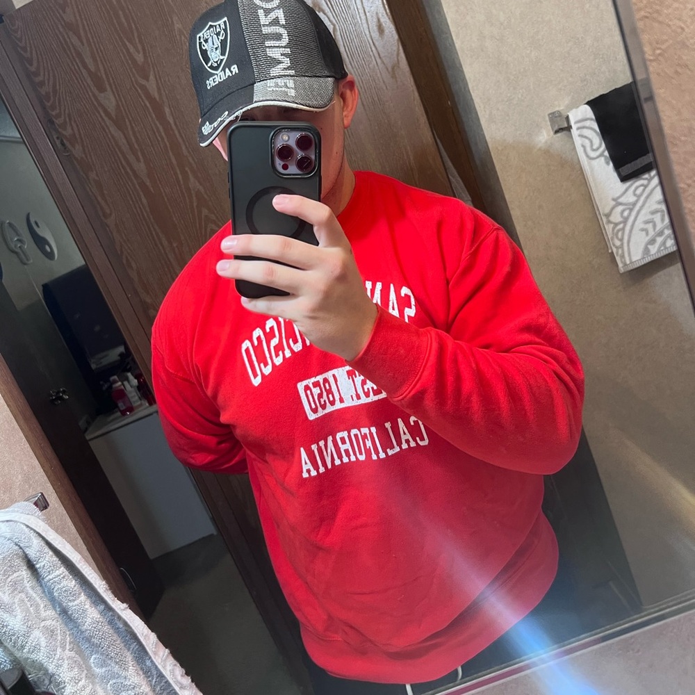 Red SF sweater